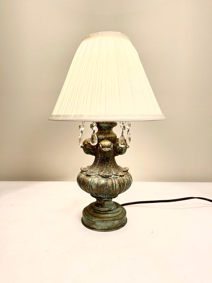 Vintage Ornate Verdigris Lamp