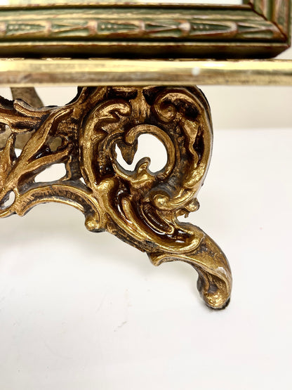 Vintage Brass Folding Ornate Easel - Large