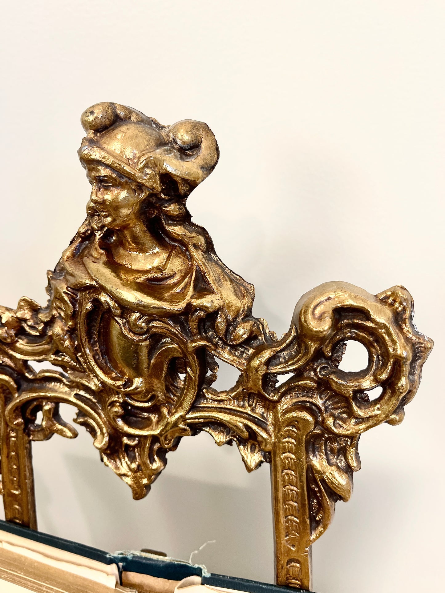 Vintage Brass Folding Ornate Easel - Large