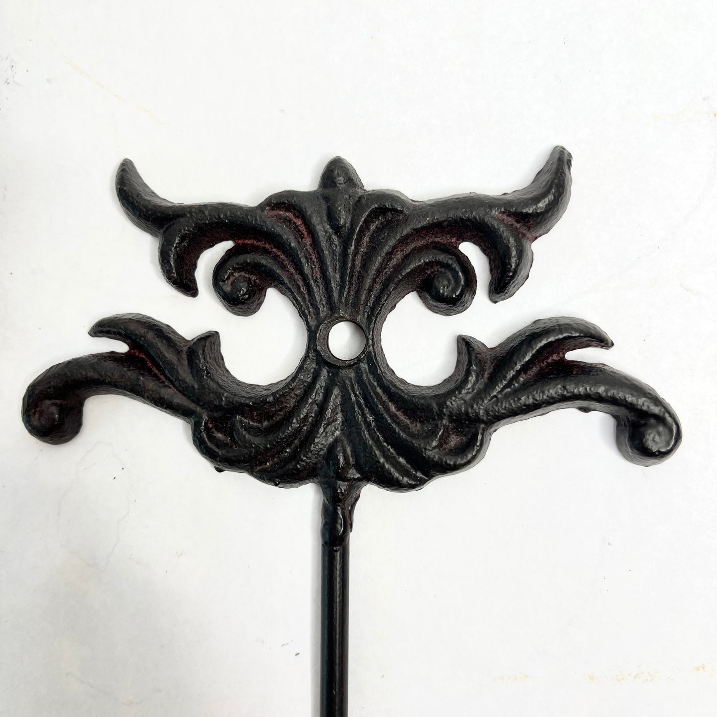 Vintage Wrought Iron Decorative Black Hook