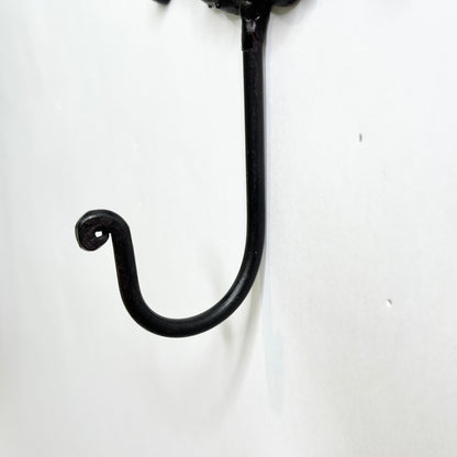 Vintage Wrought Iron Decorative Black Hook