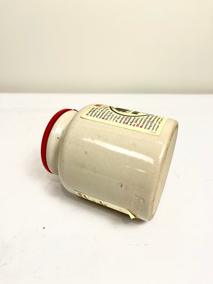 French Stoneware Mustard Crock: Vintage LAB Lagny