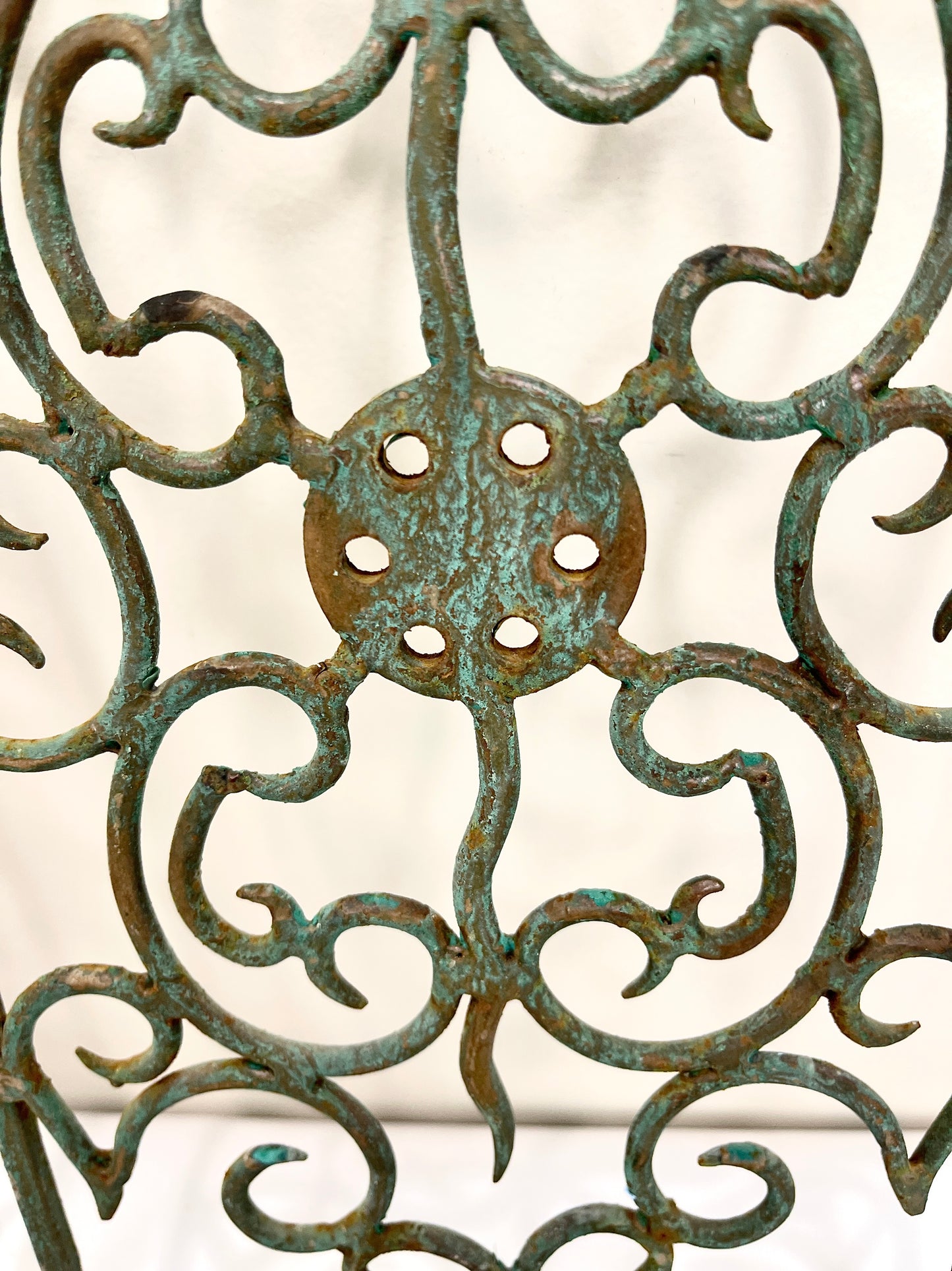 Verdigris Candleholder Pair
