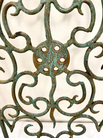 Verdigris Candleholder Pair
