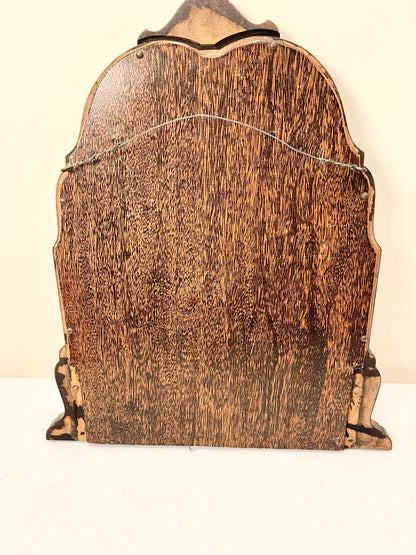 Vintage Gold Wood Mirror: Arch Top