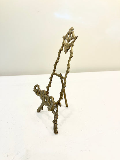 Vintage Brass Folding Ornate Easel