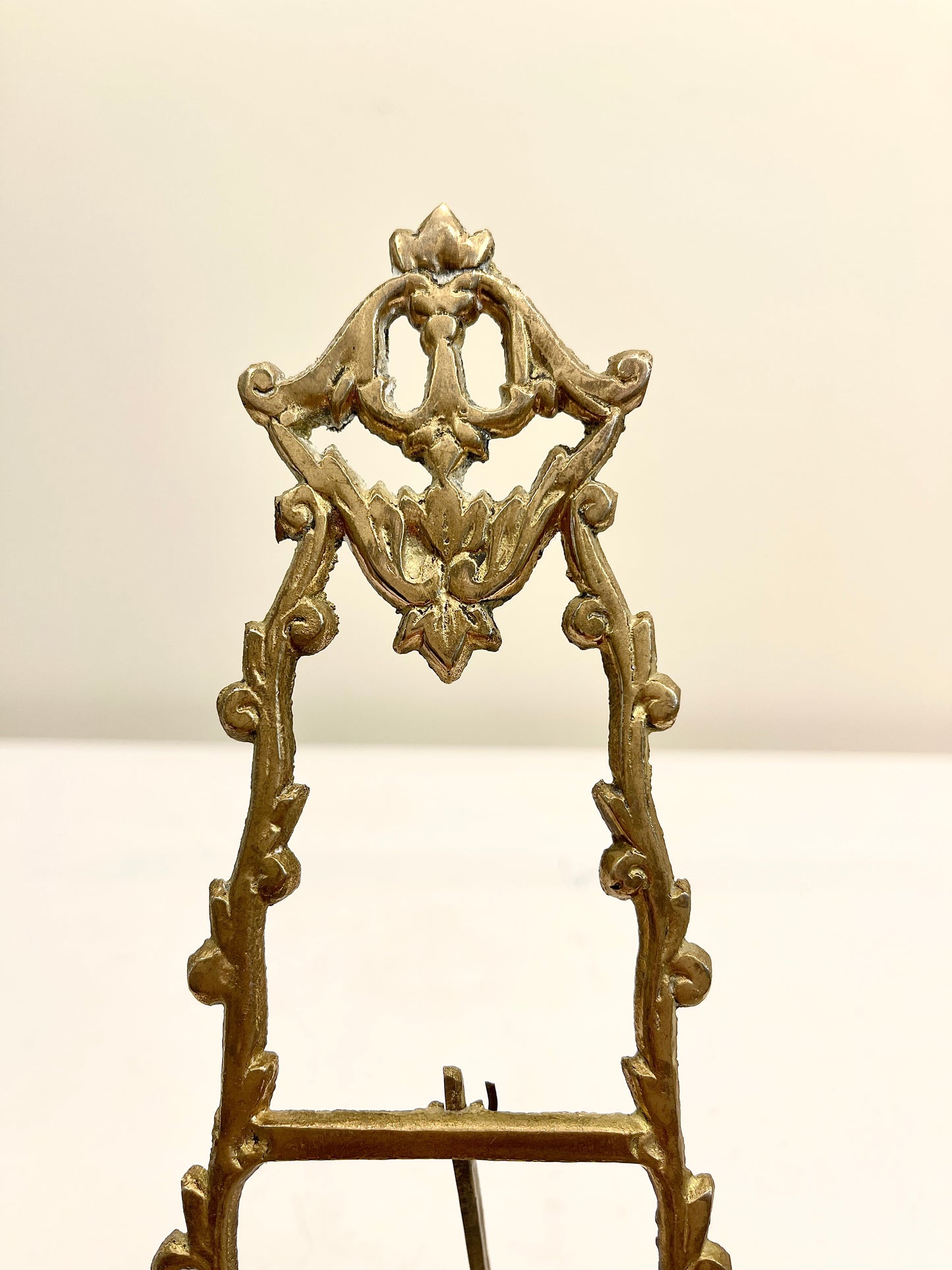 Vintage Brass Folding Ornate Easel