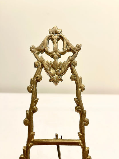 Vintage Brass Folding Ornate Easel