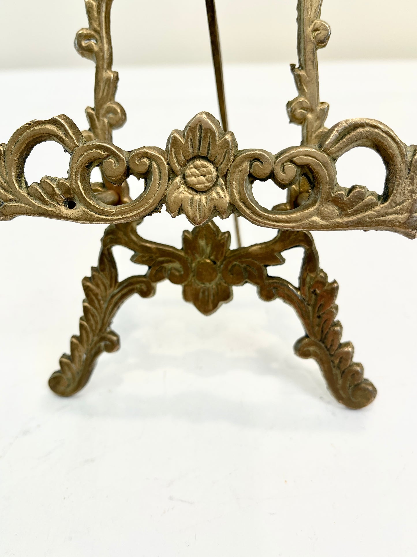 Vintage Brass Folding Ornate Easel