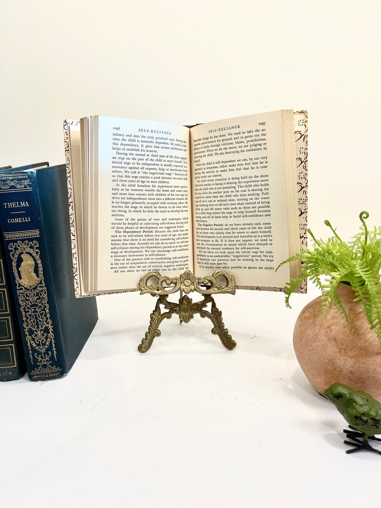 Vintage Brass Folding Ornate Easel