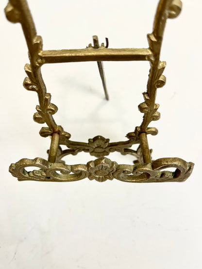Vintage Brass Folding Ornate Easel