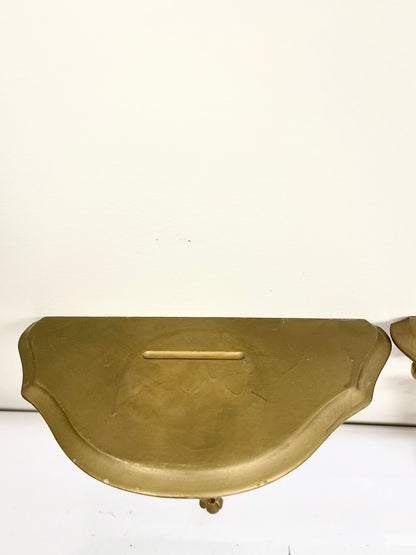 Gold Demilune Shelves
