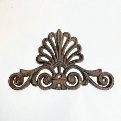 Vintage Salvage, Cast Iron Architectural Salvage, Decorative Metal Decor, Ornate Wall Decor, Gallery Wall Plaque, Door Topper Pediment