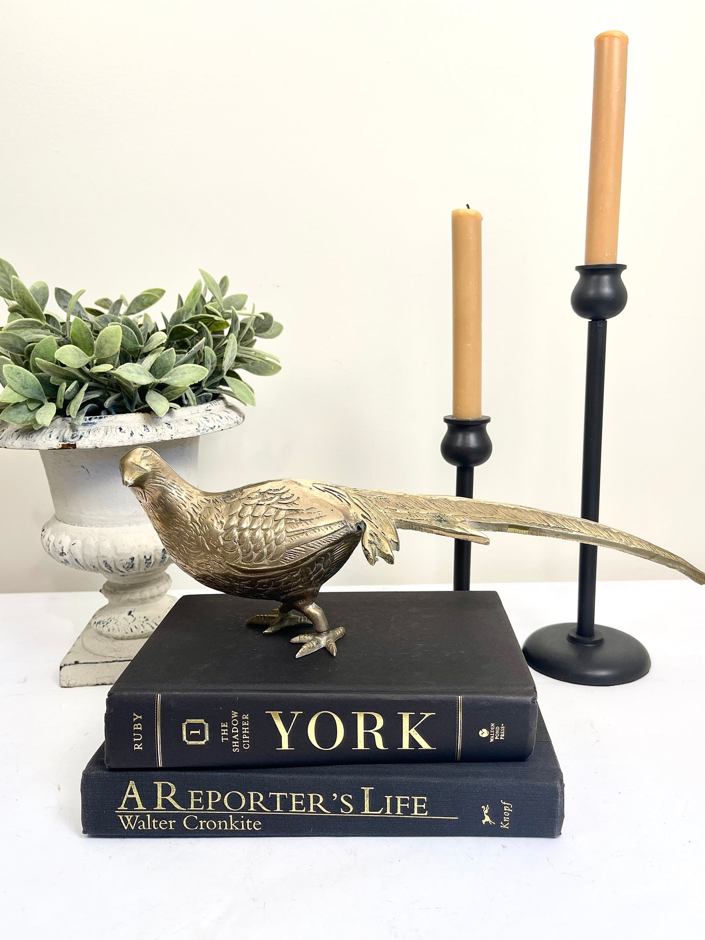 Vintage Brass Pheasant