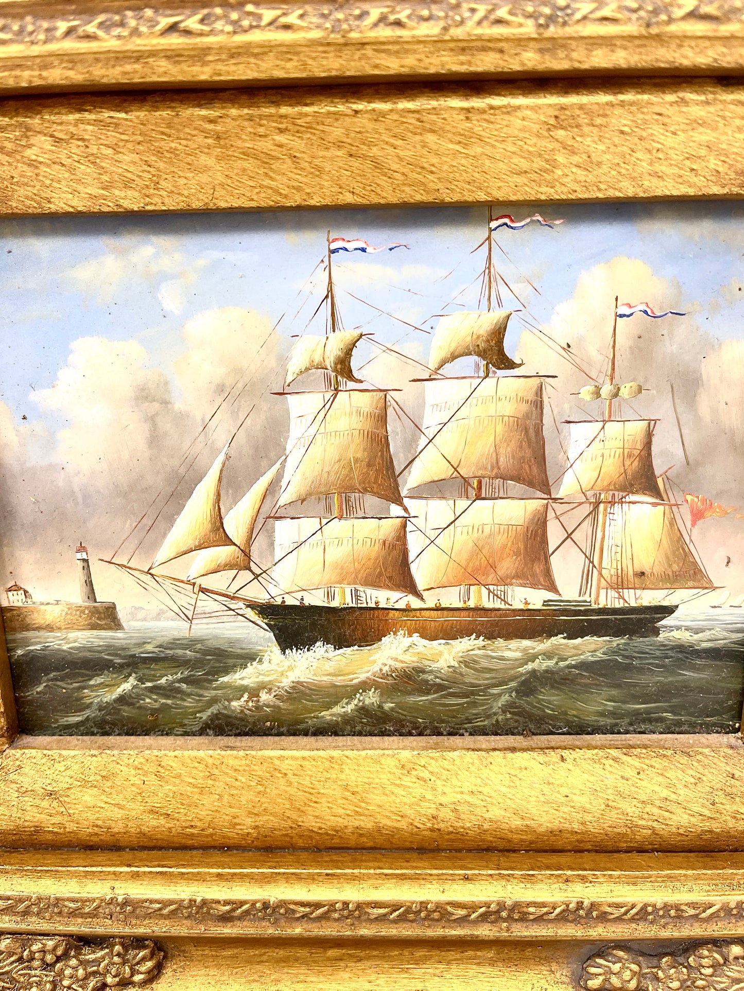 Vintage Clipper Ship Painting