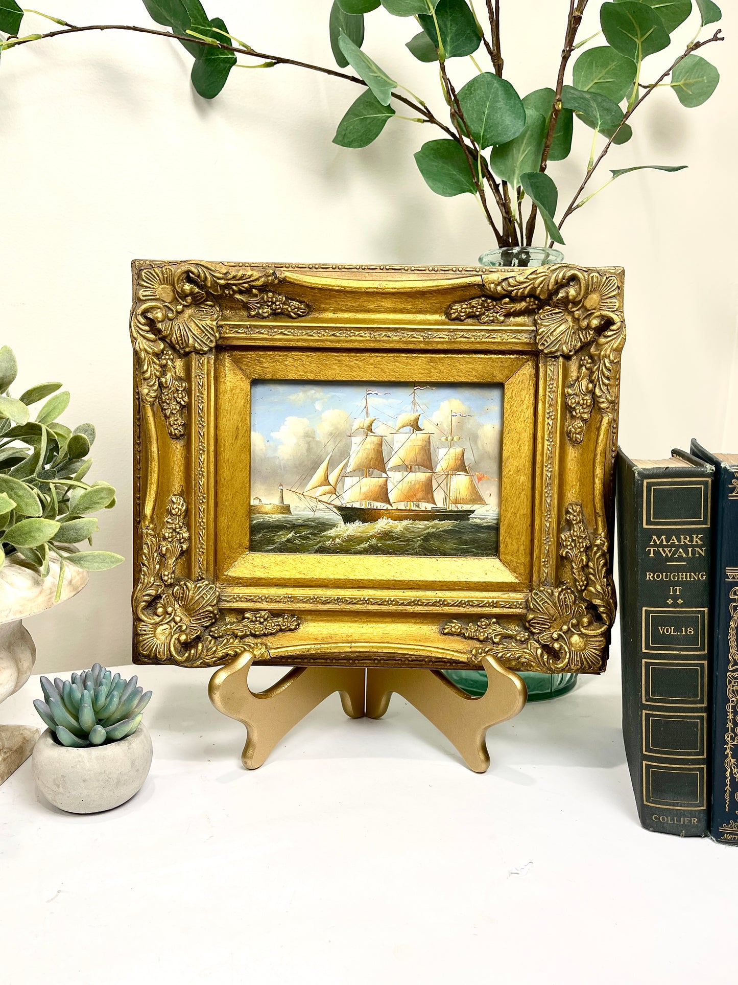 Vintage Clipper Ship Painting