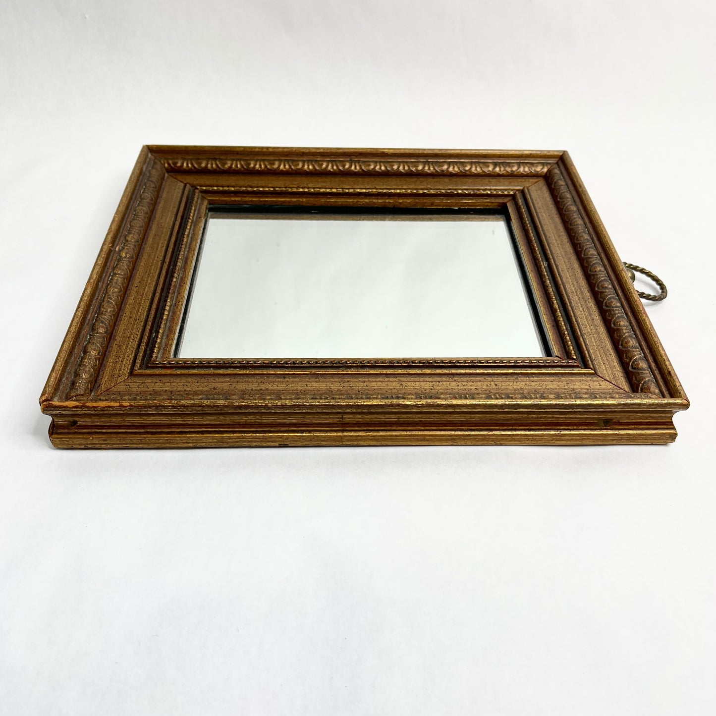 Vintage Decorative Wood Frame Bronze Color 9 x 10 Rectangle Wall Mirror