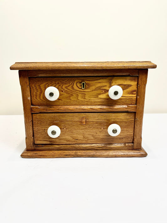 Antique Spool Cabinet: Tabletop Chest