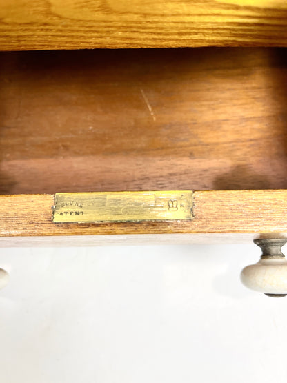 Antique Spool Cabinet: Tabletop Chest