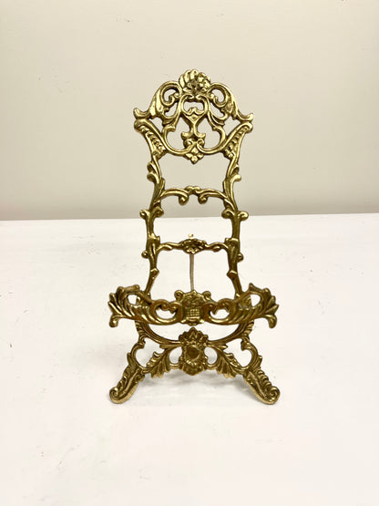 Vintage Brass Easel: Book Stand