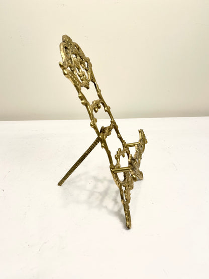 Vintage Brass Easel: Book Stand