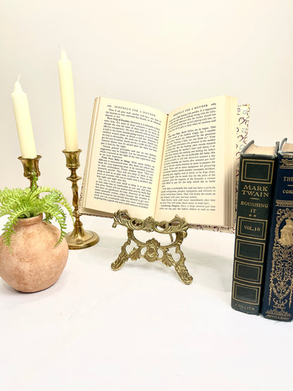 Vintage Brass Easel: Book Stand