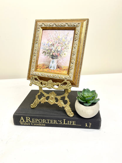 Vintage Brass Easel: Book Stand