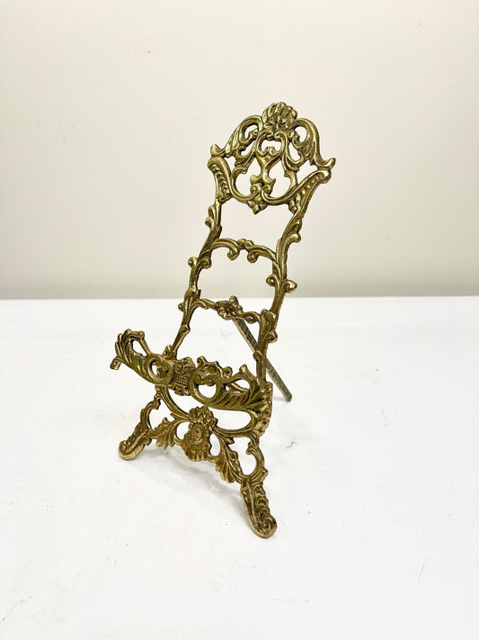 Vintage Brass Easel: Book Stand