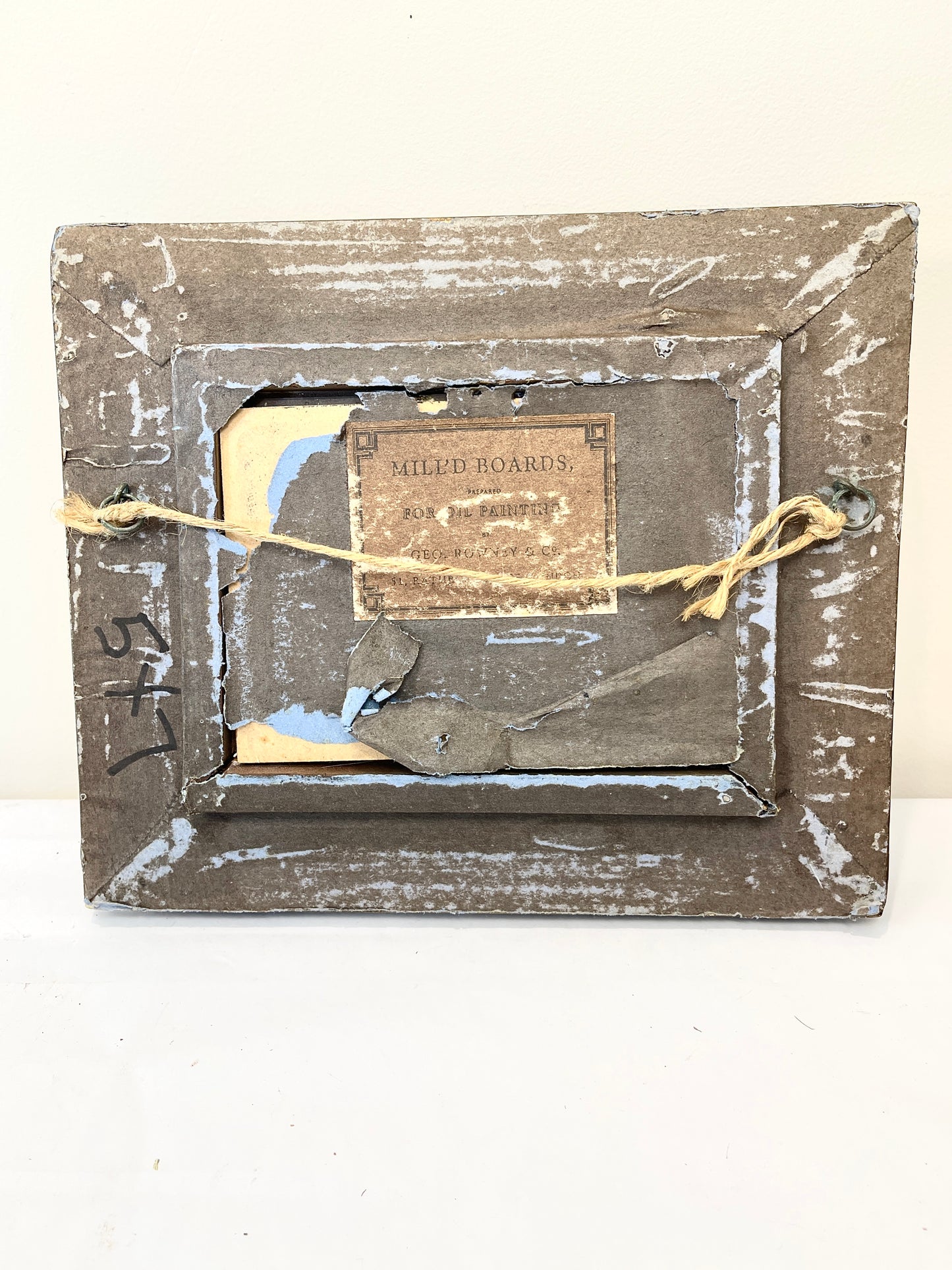 Vintage Sailboat Oil Painting