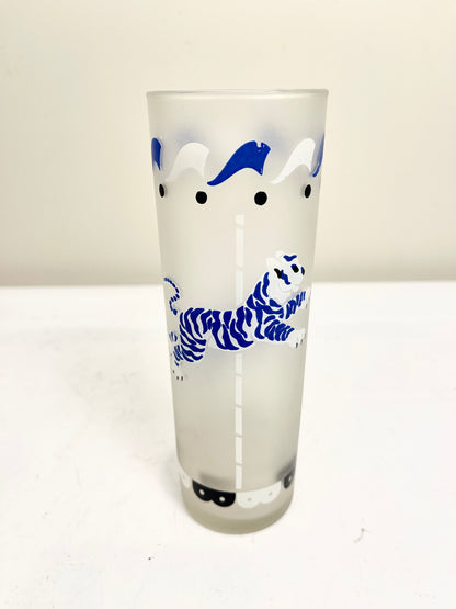 Vintage Libbey Frosted Carousel Glass Set