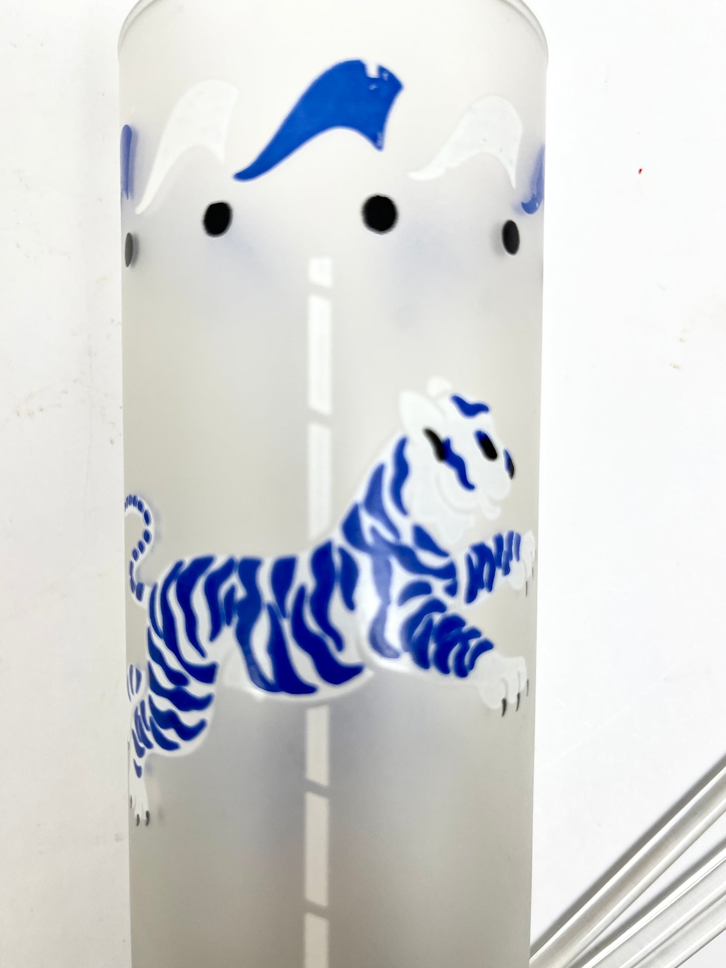 Vintage Libbey Frosted Carousel Glass Set