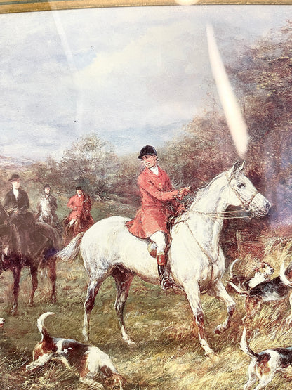 Vintage Hunting Scene Lithograph:  Heywood Hardy