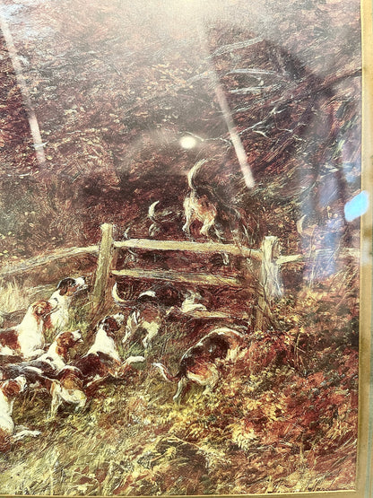 Vintage Hunting Scene Lithograph:  Heywood Hardy