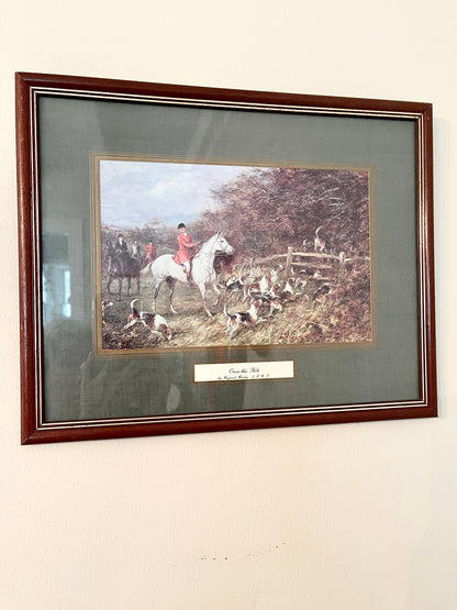 Vintage Hunting Scene Lithograph:  Heywood Hardy