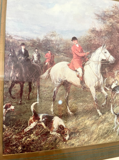 Vintage Hunting Scene Lithograph:  Heywood Hardy
