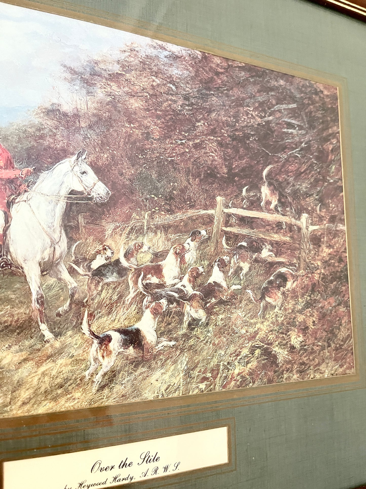 Vintage Hunting Scene Lithograph:  Heywood Hardy