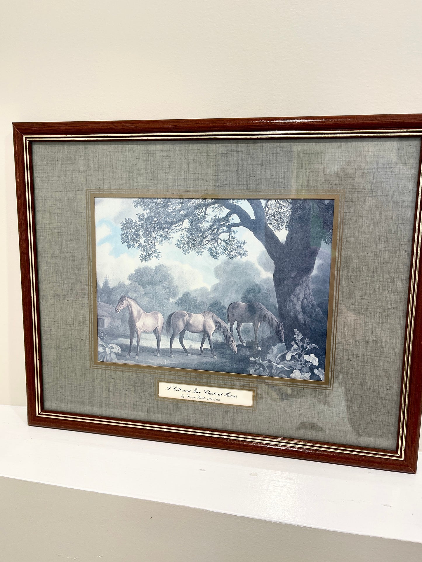 Vintage Horse Scene Lithograph:  George Stubbs