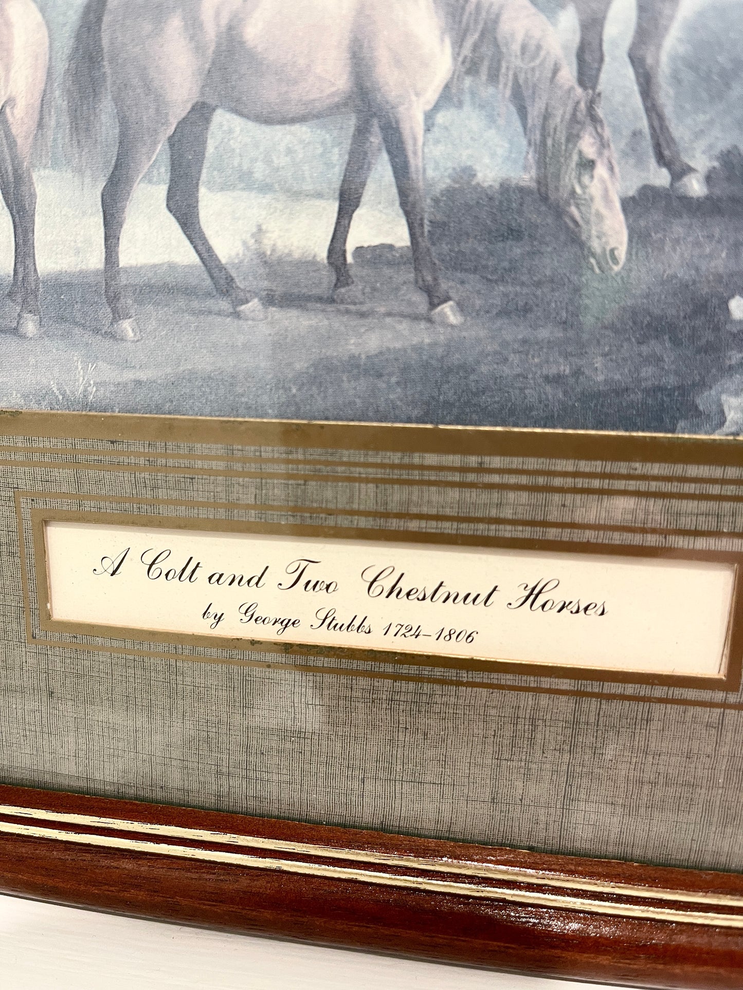 Vintage Horse Scene Lithograph:  George Stubbs