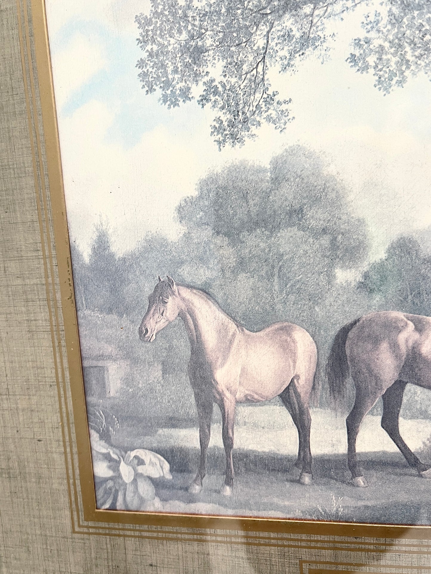 Vintage Horse Scene Lithograph:  George Stubbs