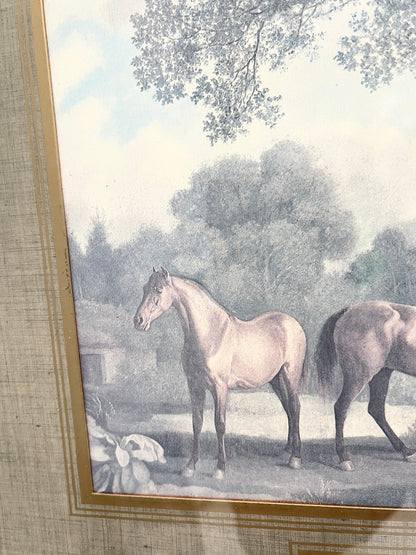 Vintage Horse Scene Lithograph:  George Stubbs