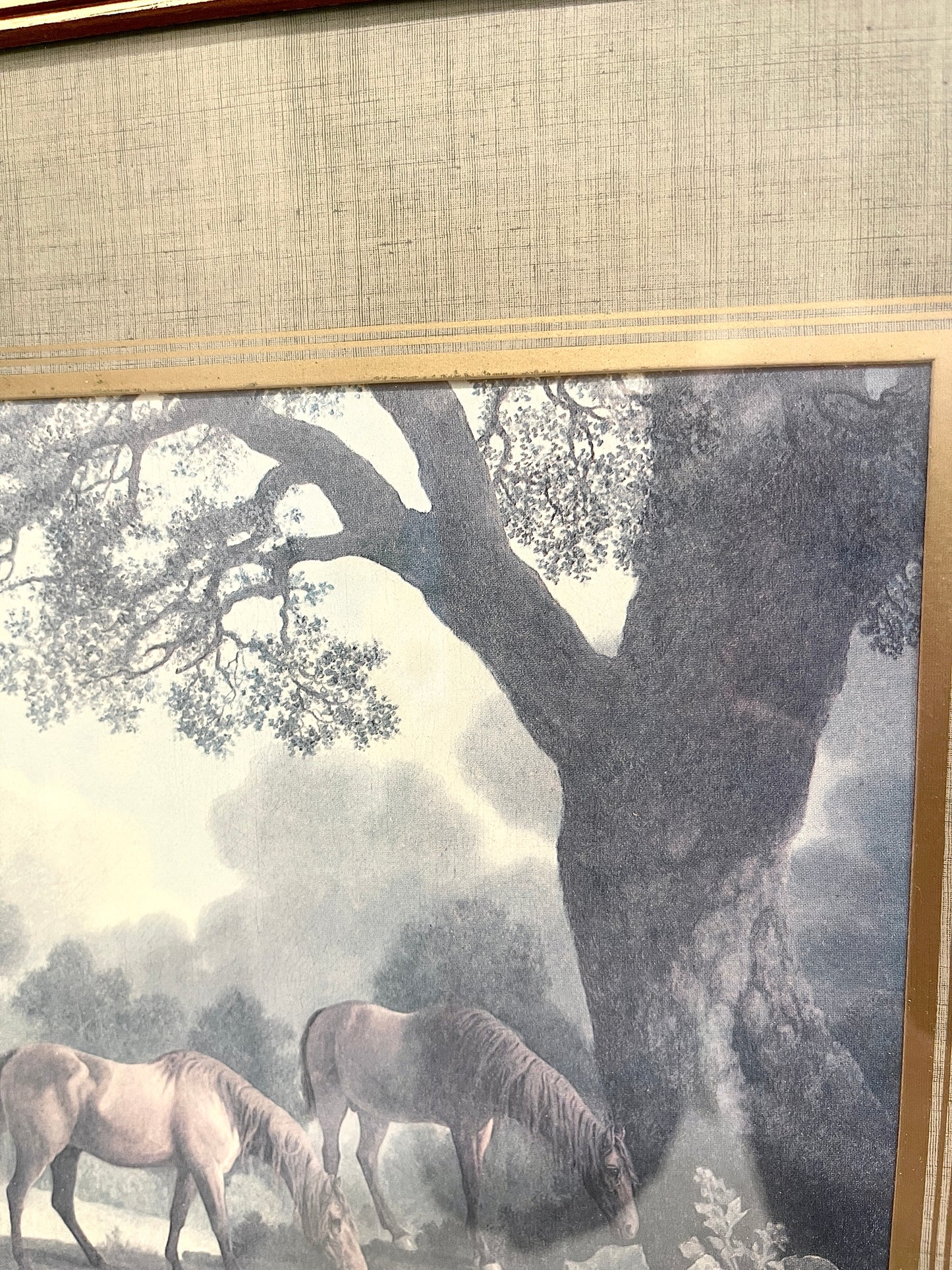 Vintage Horse Scene Lithograph:  George Stubbs