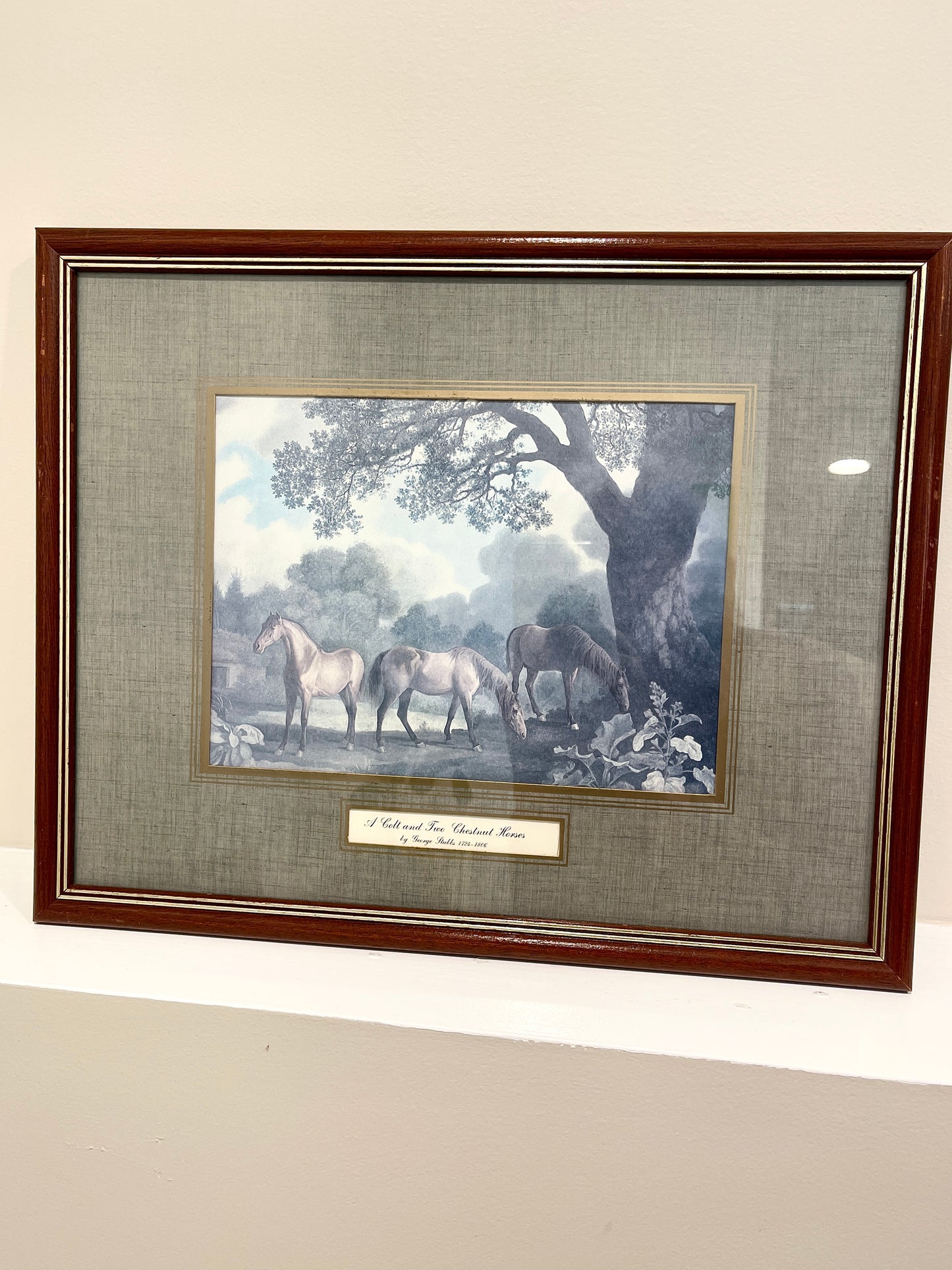 Vintage Horse Scene Lithograph:  George Stubbs