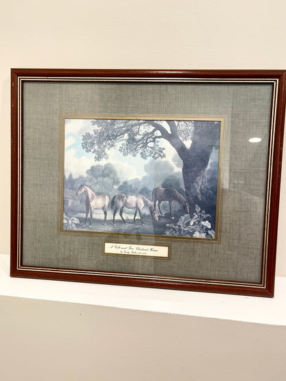 Vintage Horse Scene Lithograph:  George Stubbs