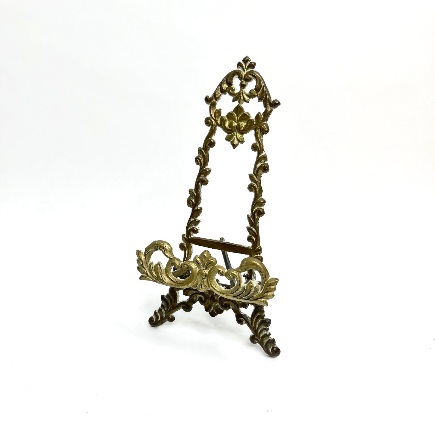 Vintage Brass Folding Ornate Easel