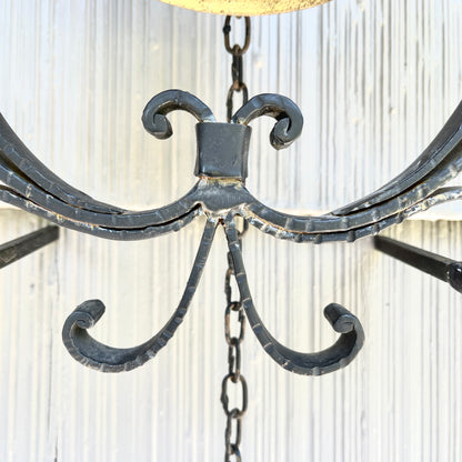 Vintage Cast Iron and Brass Hanging Outdoor Wall Bell