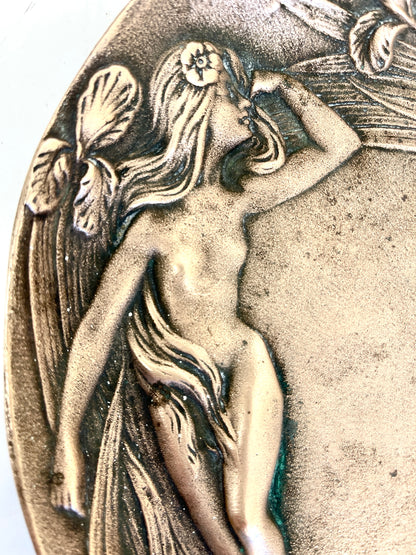 Antique Bronze Art Nouveau Tray