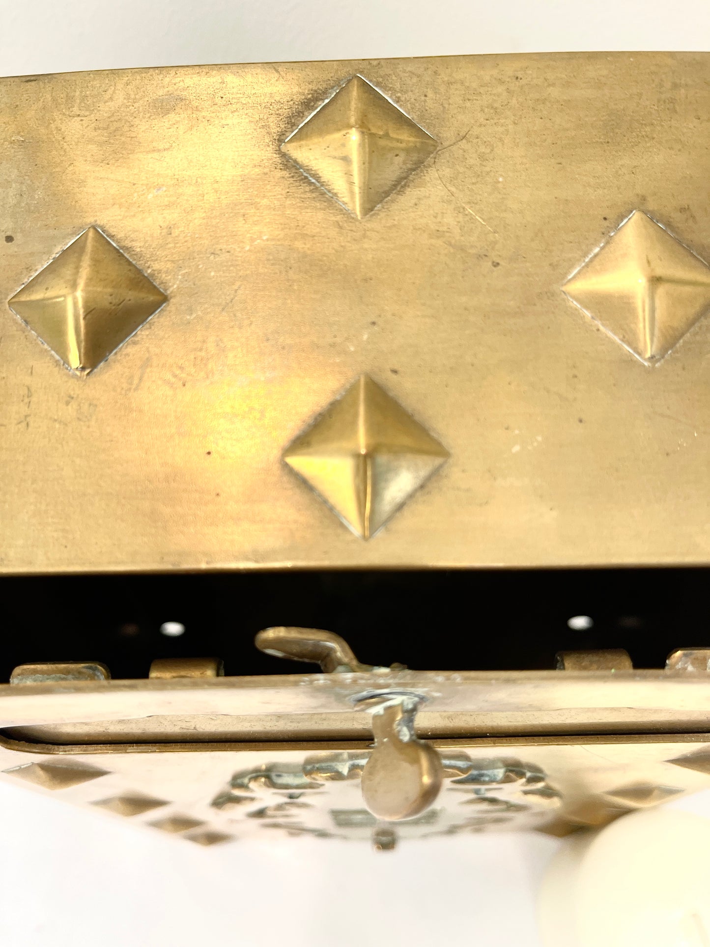 Antique Vintage Solid Brass Mailbox:  Wallmount Letterbox