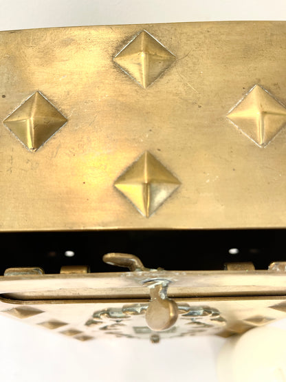 Antique Vintage Solid Brass Mailbox:  Wallmount Letterbox