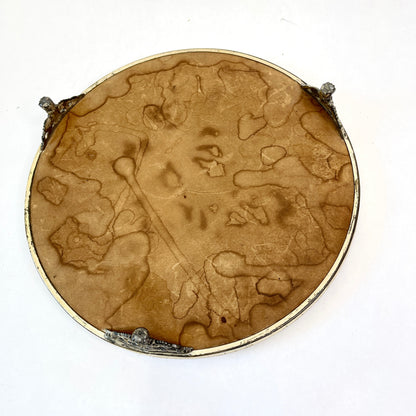 Vintage Mirrored Round Dresser Tray