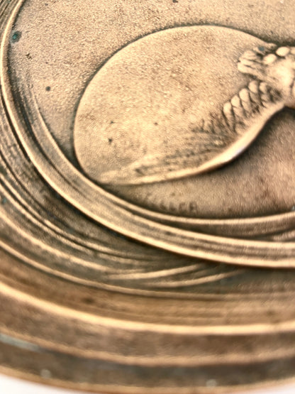 Antique Bronze Art Nouveau Tray